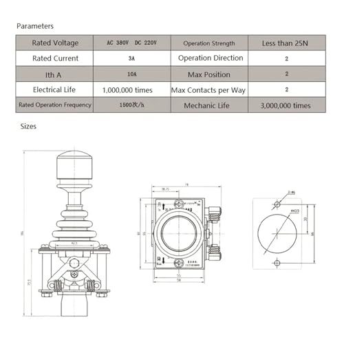 Interruptor de control maestro HKSJ-1B2 para grúa elevadora con una velocidad 5