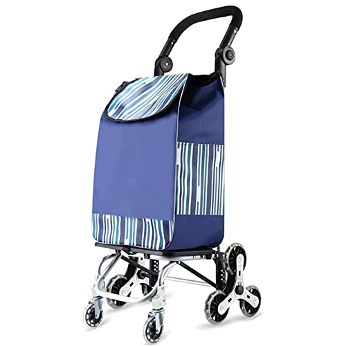 Carrito plegable con 8 ruedas, escalador de escaleras desmontable, capacidad de 40 litros, ideal para compras y viajes, soporta 65 kg de carga