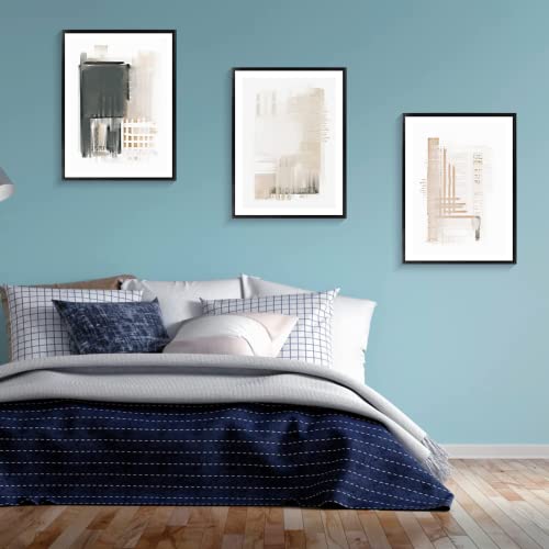 Canvas Wall Art, Set Of 3 Framed Art Prints, Abstract Painting, Neutral Minimalist Print Set, 16X24Inch Modern Wall Decor, For Bathroom Living Room Bedroom Office Kitchen #TOP6