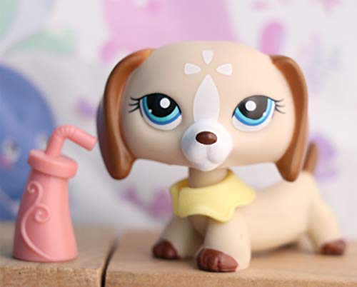 VIPPET lps Rare Figures 1pc with Accessories, lps Pets lps Shorthair Cat lps Collie lps Great Dane lps Dachshund lps Cocker Spaniel with lps Accessories Kids Gift (lps Dachshund 1491)
