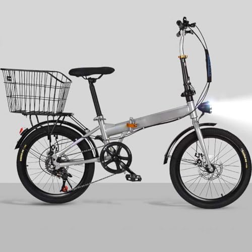 Bicicleta Plegable de 22/20 Pulgadas para Uso Diario con Cambio de Velocidad con Cuadro para Hombres y Mujeres Ligera y Adecuada para El Trabajo y La Escuela 20 Inches