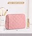 Marvolia Small Makeup Bag for Purse - Travel Cute Cosmetic Bag for Women Mini Makeup Organizer Zipper Pouch for travel Essentials - Pink(Small)