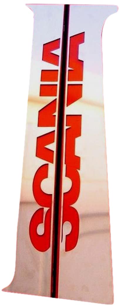 Adornos para puerta de camión Scania Serie R L P, diseño de acero inoxidable pulido, 4 piezas, color cromado