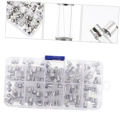 Tofficu 200 piezas Kit surtido de fusibles de tubo de vidrio de acción rápida para equipos eléctricos y electrodomésticos miniatura 7