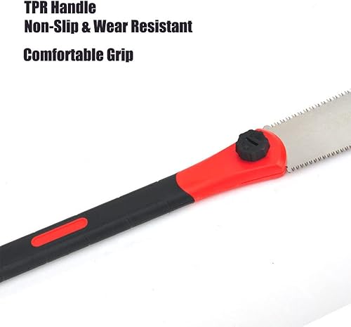 Miniatura 5 de Sierra de mano de doble filo, 12.5 pulgadas, sierra de tracción japonesa Ryoba flexible para corte fino y grueso para carpintería de corte fino y