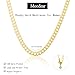 Moodear Gold Necklace for Women Chunky 14K Gold Plated Chain Necklace Cuban Link Chain Choker Necklace for Women Trendy Fashion Jewelry