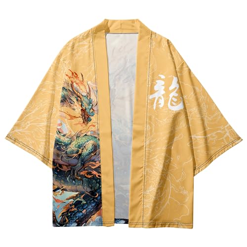 Image of LAI MENG FIVE CATS Women's Summer Cardigan Lightweight Kimono Floral Print Loose Cover up Casual Tops