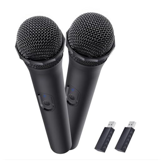 Mcbazel 2 Stück Kabelloses Gaming-Mikrofon für PS5/ PS4/Pro/ PS3/ PS2/ Xbox Series X|S/Xbox One X|S/Xbox One/ 360/NS Switch/Switch OLED/Wii/WiiU/PC kabelloses Mikrofon mit Niedriger Latenzzeit