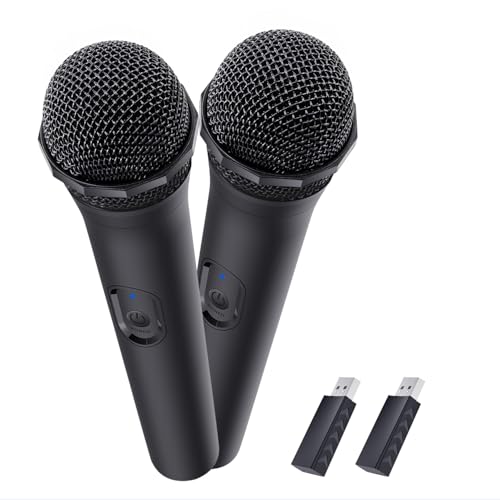 Mcbazel Micrófono inalámbrico para PS5/ PS4/Pro/ PS3/ PS2/ Xbox Series X|S/Xbox One X|S/Xbox One/ 360/Nintendo Switch/Switch OLED/Wii/WiiU/PC con Baja latencia 2 pièces