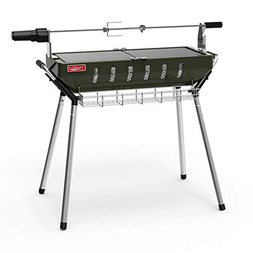 Daxiong Outdoor Grill Folding Portable Household Charcoal Grill Stove in The Wild Carbon Grilled Thickened Full Set of Barbecue Tools 97 * 26 * 73Cm,97 * 26 * 73cm
