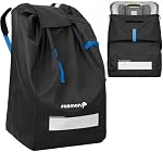 Fosmon Sac de voyage pour siège auto rembourré pour avion, sac de voiture imperméable avec des paillettes réglables, sac à grande porte de poids s'adapte aux porteurs de bébé, booster & Sièges standard