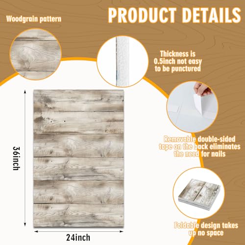 image for Hahafelt Felt Wood Grain Dart Board Wall Protectors Square Dart Board 