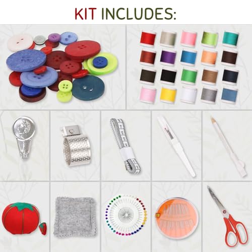 image for Comfecto Sewing Basket Large with Complete Sew Accessories and Removab