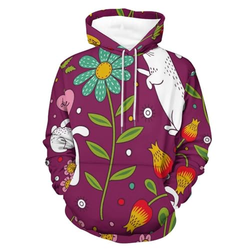 Sweats à capuche manche longue UMENG protection contre le froid style fleurs