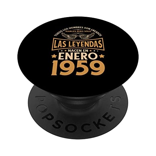Cumpleaños Hombre Regalos Las Leyendas Enero 1959 PopSockets PopGrip Intercambiable