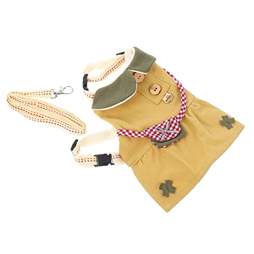 Parliky Pet Rabbit Harness with Adjustable Leash Charming Outdoor Vest for Small Animals Breathable Pressure Distribution Easy to Clean and