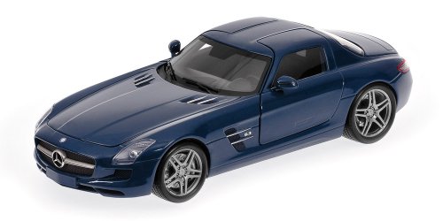 Preisvergleich Produktbild Minichamps 100039021 - Mercedes-Benz SLS AMG, Maßstab: 1:18, metallic blau