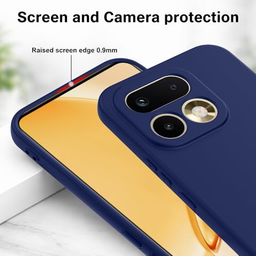 Image of Back Cover Compatible with Realme 16 Pro Plus 5G | Full Camera Protection | Premium Liquid Silicon Case | Flexible Bumper Case for Realme 16 Pro Plus 5G (Dark Blue)