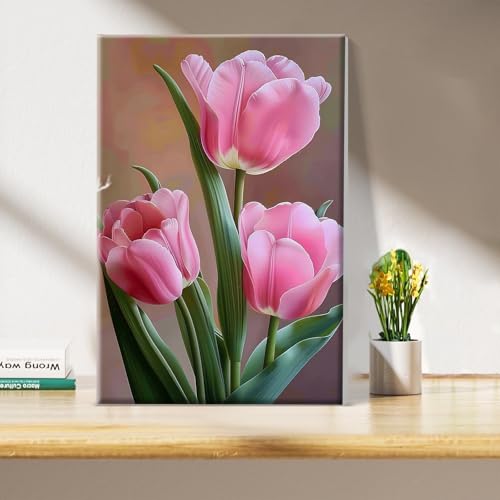 JOOZ Paint by Numbers Kit for Adults, Flowers Paint by Numbers with Frame by JOOZ - Used condition - Image 2