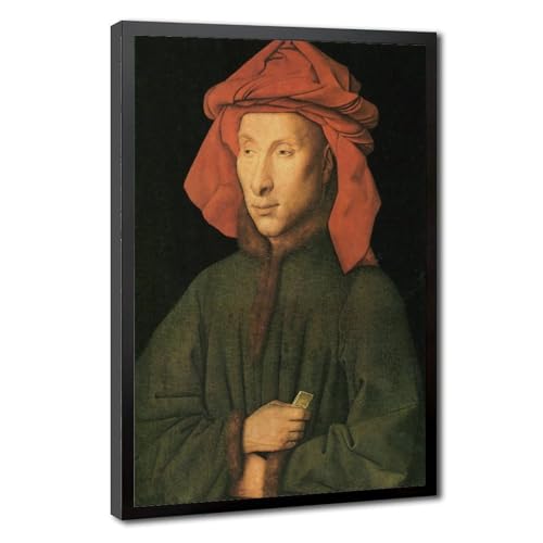 Portrait de Giovanni Arnolfini par Jan Van Eyck : impression sur toile haute définition et cadre
