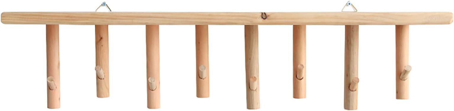 Wooden 8 Hooks Coat Rack Wall Mount for Home Shops Hotels Bookstore Etc.decorative Wall Hooks Sturdy(Size:70x14x17cm)