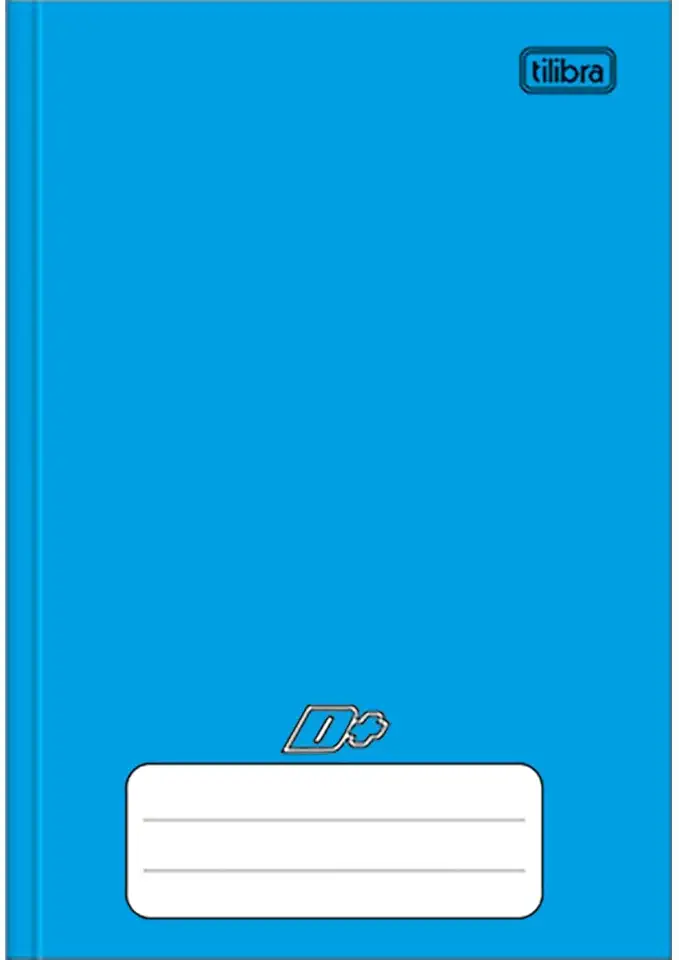 Tilibra D+ - Caderno Brochura Capa Dura, 1/4 Pequeno, 14x20cm, 48 Folhas, Azul