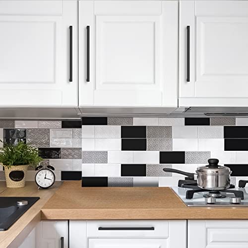 Image of Ravinte Matte Black Kitchen Cabinet Handles 7-1 /2 Inch Pulls 40 Pack | Solid Zinc Alloy , Smooth Design, Screws Included, Square Pulls for Kitchen Drawers & Cupboards