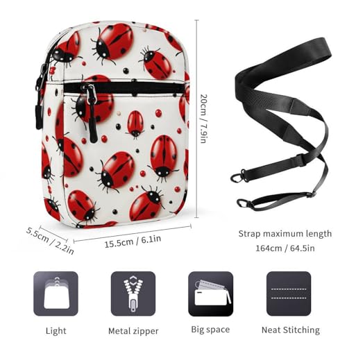 Personalized Small Crossbody Bag Water Resistant Messenger Bags Mini Red Dfhskdf Printing SlingBag For Men Women2