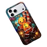Case for iPhone 17 Pro Max,Christmas Gingerbread Man Phone Case Military-Grade Drop Protection Cover for Women Girl - Glossy