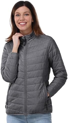 Outdoor Ventures Damen Steppjacke Packbare Leichte Warme Pufferjacke | Wasserabweisend, Gefüttert, Weich, 3 Taschen, Maschinenwäsche, Puffer Jacke, Übergangsjacke, für Wandern Reis