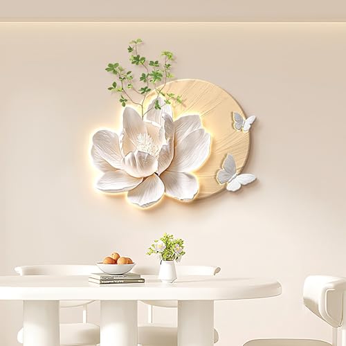 Art mural 3D paysage LED de prestige, sculpture moderne lumineuse d'exception pour couloir