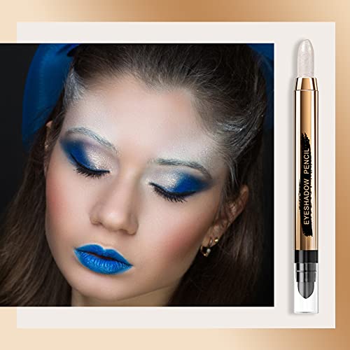 Wismee Cream Eyeshadow Stick, Shimmer Pearl White Eyeshadow Stick, Gillter Pearl Cream Eye Shadow Pencil Crayon, Waterproof Eye Shadow Pen, Brightener Highlighter Makeup Stick, Pearl White Eye Shadow #TOP1