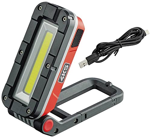 4K5 Tools WL 1000 Work Lamp (LED Construction Spotlight, Luminosity 30-100 lm, Spotlight + Floodlight, Five Light Levels, Work Light, Rechargeable via USB-C)