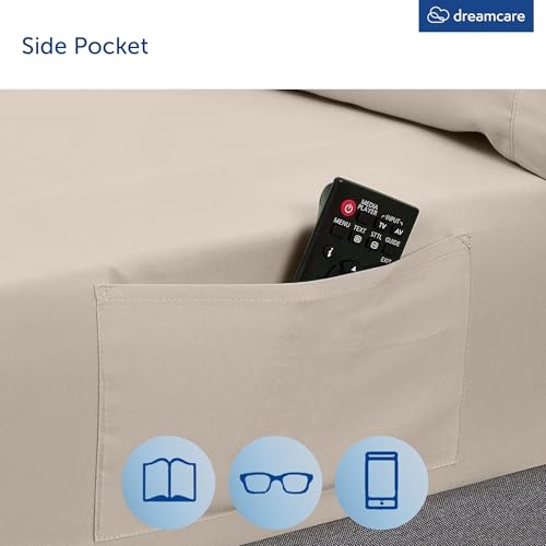 image for DREAMCARE King Size Sheets Set - Cooling Bed Sheets - 4pcs Set - up to