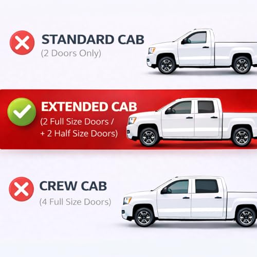 Image of KPY Rain Guards for 1999-2006 Chevrolet Silverado /GMC Sierra 1500 /2500HD /3500HD Extended Cab, Out-Channel Window Visor Vent Deflector 4PC, 2007 Chevy Silverado /GMC Sierra Classic (Extended Cab Only)