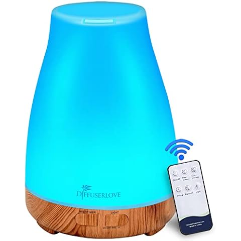 300ML Diffuser Essential Oil Diffuser Remote Control Aromatherapy Diffuser Mist Humidifiers with 7 Color LED Lights for Bedroom Office House Kitchen Yoga Cover
