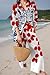 Women's Vacation Floral 2 Piece Sets Beach Button Down Long Sleeve Shirt Tops and Wide Leg Long Pants Casual Outfits