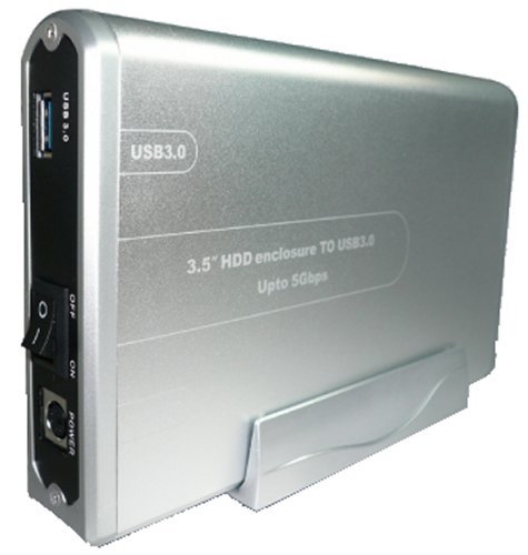 Caja externa para disco duro SATA 3.5 USB 3.0 plata