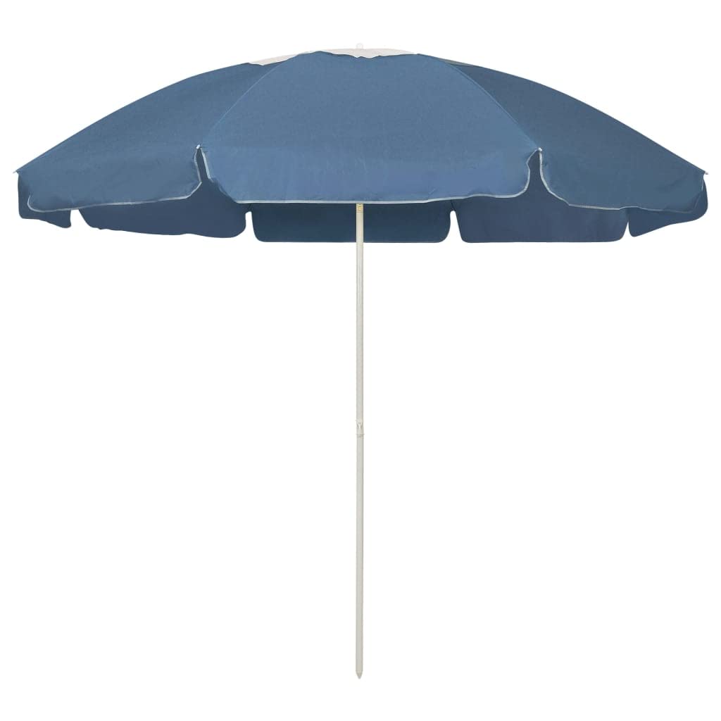 Ombrellone da spiaggia giallo sabbia, 240 cm, pieghevole, per spiaggia, giardino e balcone, grande ombrellone da giardino con inclinazione e apertura antivento, stabile ed elegante