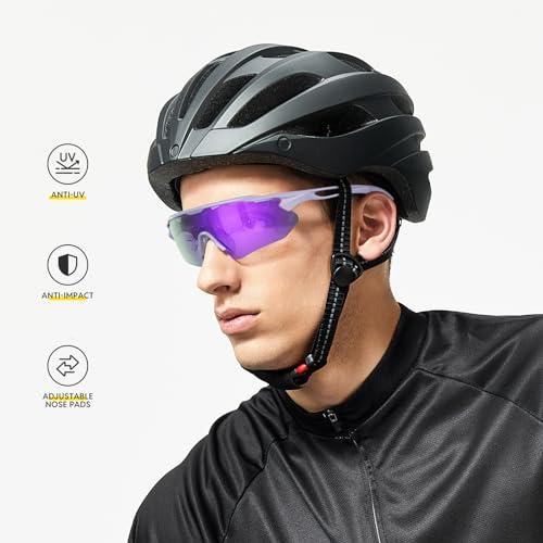 Image of Cycling Glasses, TR90 Unbreakable Frame Polarized Anti-UV400 Sports Sunglasses