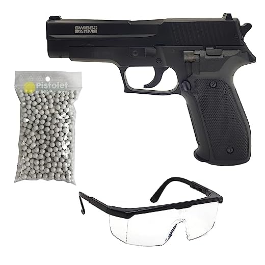 Saigo Defense Pack Airsoft Pistolet SA Navy Pistol à Ressort/Couleur: Noir/Matières: Plastique Haute Résistance et Métal/Puissance 0.5 Joule/Livré avec Accessoires