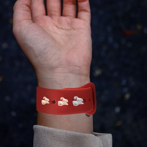 Angoily 3pcs Strap Studs Decorative Ring Watch Strap Nail Bands Watch Band Charm Button Band Diamonds Charms Silicone Watchband Charms Watches Miss Stainless Steel2