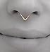 Septum Ring Rose Gold Filled Triangle Shaped Hammered Piercing Nose Hoop 18 gauge Custom Size