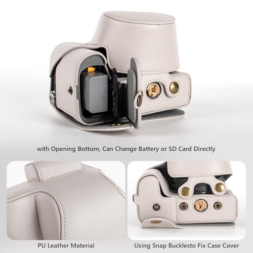 Funda de cuero PU para cámara Nikon Z50 II con correa gris miniatura 4