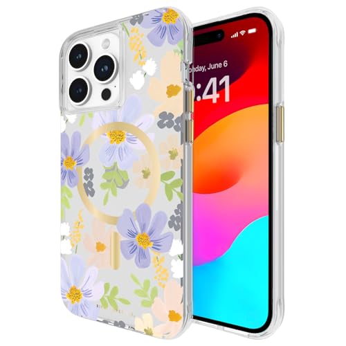 Coque iPhone 15 Pro Max Rifle Paper Co Coque florale MagSafe 6,7 pouces