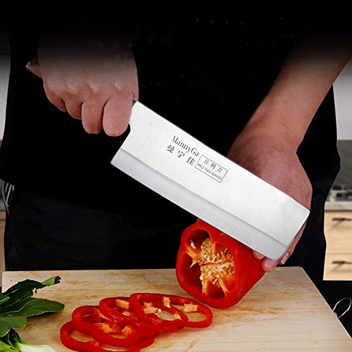 MannyGa Nakiri Knife 7 Inch Japanese Chef Knife and Chef's Knife with Ergonomic Handle and Multipurpose Chef Knife for Kitchen