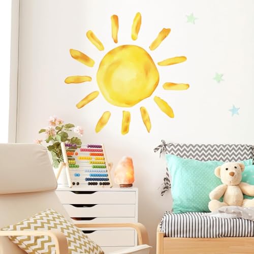 Vinilos Decorativos Sol Boho Acuarela 23.23x22.44 Pulgadas miniatura 2