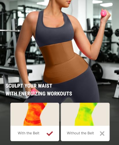 Image of FeelinGirl Waist Trainer for Women Trimmer Belt Waist Cincher Tummy Wrap Plus Size Snatch Bandage Body Shaper