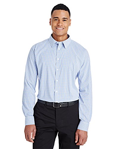 A Product of Devon & Jones CrownLux Performance Men's Micro Windowpane Shirt -