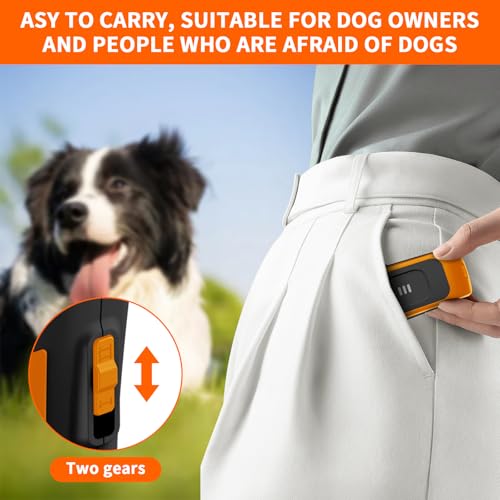 Antibell für Hunde,40 Fuß Antibell Ultraschall Gerät, 2 Modi Anti Bell Gerät Hunde mit Stroboskop Taschenlampe, wasserdicht Anti Bell Gerät Hunde,Geeignet für kleine, mittelgroße und große Hunde.